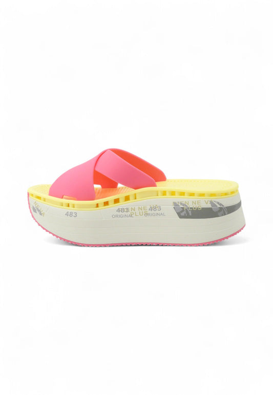 PREMIATA Ciabatte Donna Rosa Giallo Bianco MOURA-PE25-VAR 7459