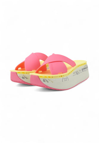 PREMIATA Ciabatte Donna Rosa Giallo Bianco MOURA-PE25-VAR 7459