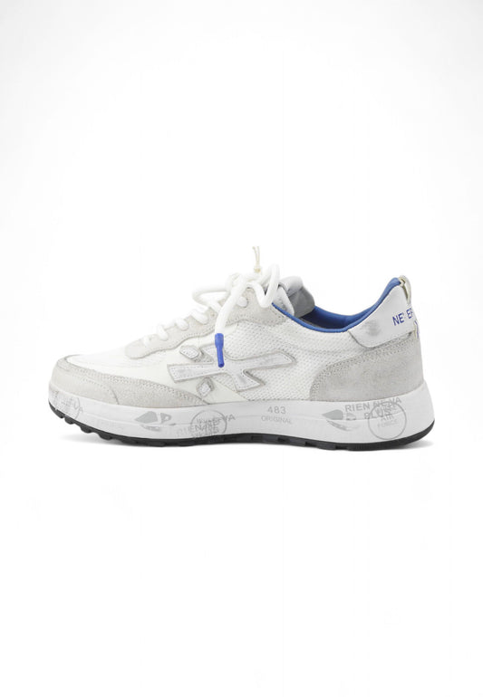 PREMIATA Sneakers Uomo Bianco Blu NOUS-PE25-VAR-6657