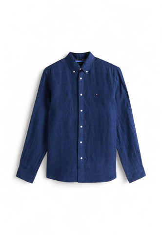 TOMMY HILFIGER Camicia Lino Uomo Blu MW0MW34602DCC-PE25