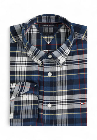 TOMMY HILFIGER Camicia Uomo Blu Bianco MW0MW375660GZ-PE25