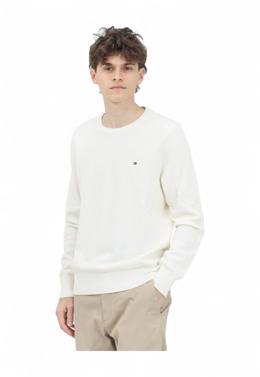 TOMMY HILFIGER Maglione Uomo Bianco MW0MW36347Z00-PE25