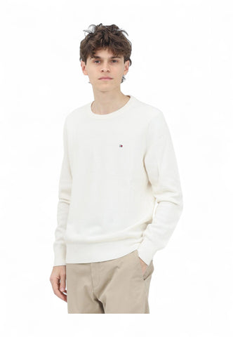 TOMMY HILFIGER Maglione Uomo Bianco MW0MW36347Z00-PE25