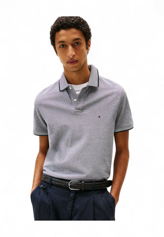 TOMMY HILFIGER Polo Uomo Blu Grigio MW0MW38470DW5-PE25