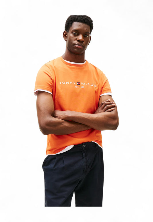 TOMMY HILFIGER T-Shirt Uomo Arancione MW0MW11797SCX-PE25