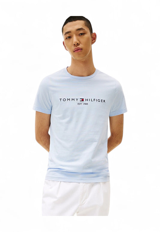 TOMMY HILFIGER T-Shirt Uomo Azzurro Blu MW0MW11797C1O-PE25
