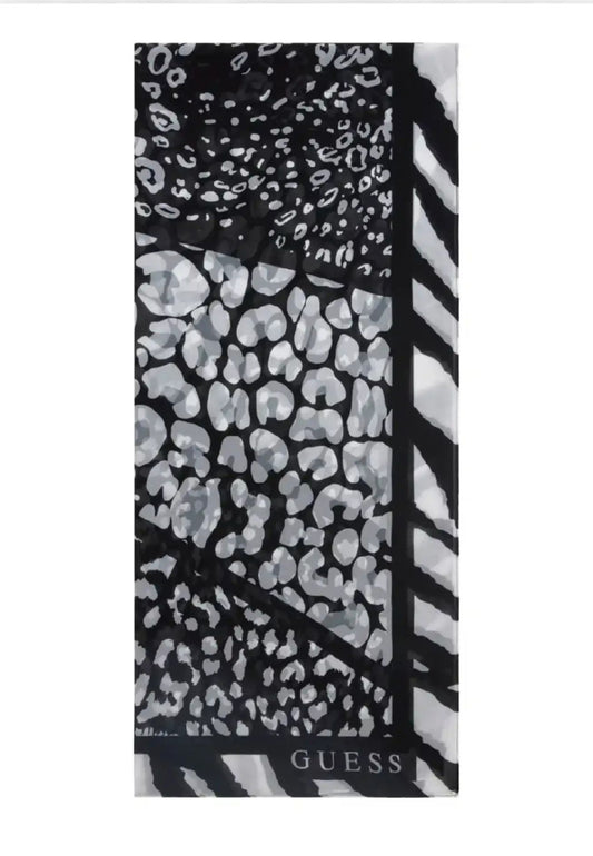 GUESS Foulard Fantasia Donna Nero Grigio AW5245POL03-PE25-BLA