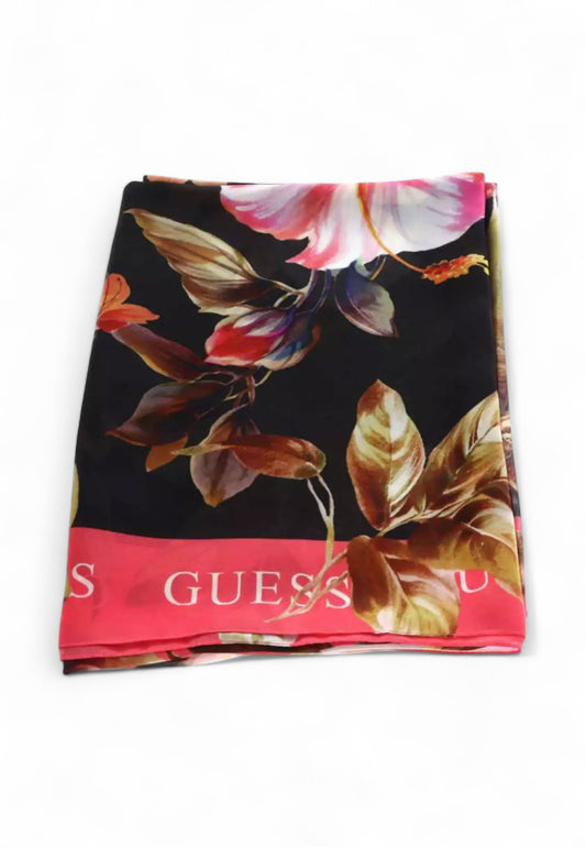 GUESS Foulard Fiori Donna Nero Rosa AW5271POL03-PE25-BML