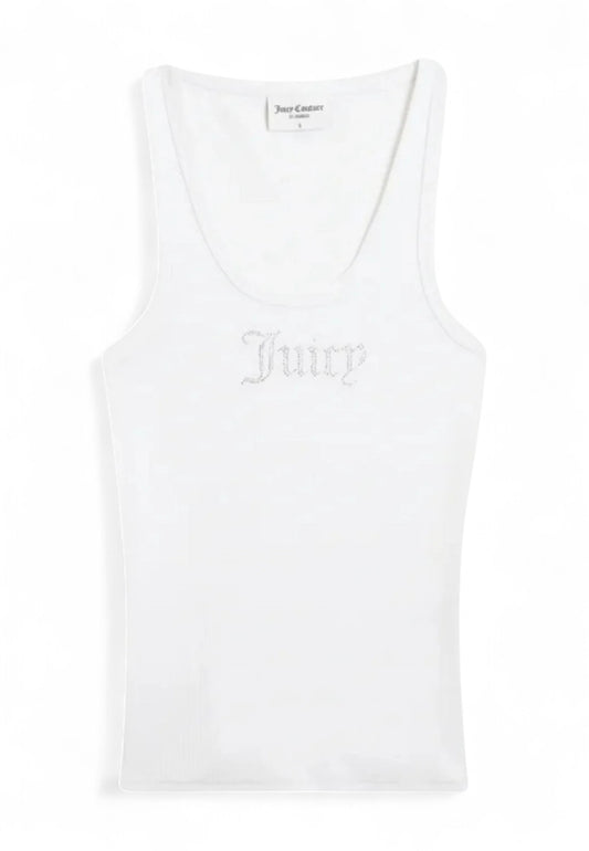 JUICY COUTURE Canottiera Donna Bianco Strass VEJH70558WJCJ10-PE25