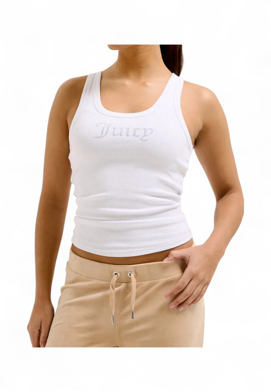 JUICY COUTURE Canottiera Donna Bianco Strass VEJH70558WJCJ10-PE25