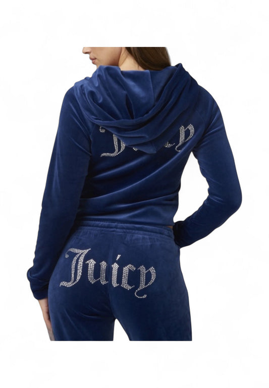 JUICY COUTURE Felpa Donna Blu Strass VIJH70194WPFJ21-PE25