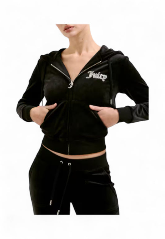 JUICY COUTURE Felpa Donna Nero Strass VEJB70545WPFJ00-PE25