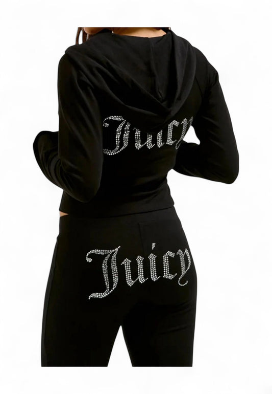 JUICY COUTURE Felpa Donna Nero Strass VEJH70564WC4J00-PE25