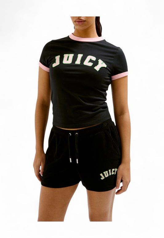 JUICY COUTURE Pantaloncini Donna Nero Rosa VEJTV0574WJGJ00-PE25
