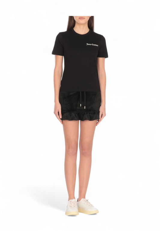 JUICY COUTURE T-Shirt Donna Nero Bianco Stampa VEJH70571WCOJ00-PE25