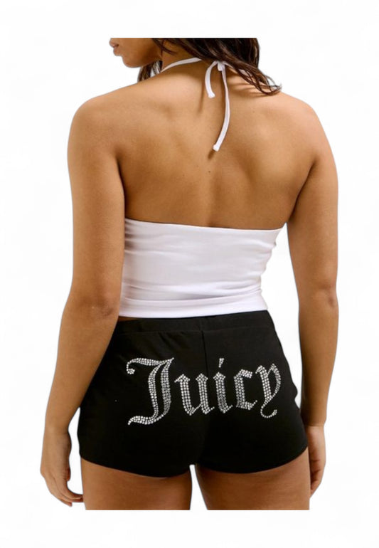 JUICY COUTURE Top Corto Donna Bianco Strass VEJH70559WJCJ10-PE25