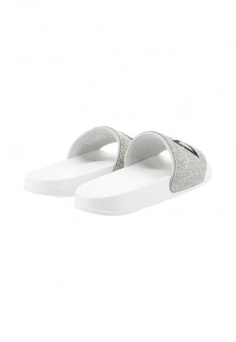 SUN68 Ciabatte Donna Bianco Argento Strass X35205-PE25-01