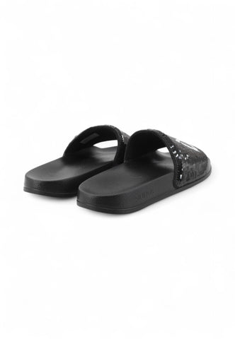 SUN68 Ciabatte Donna Nero Argento Paillettes X35203-PE25-1144