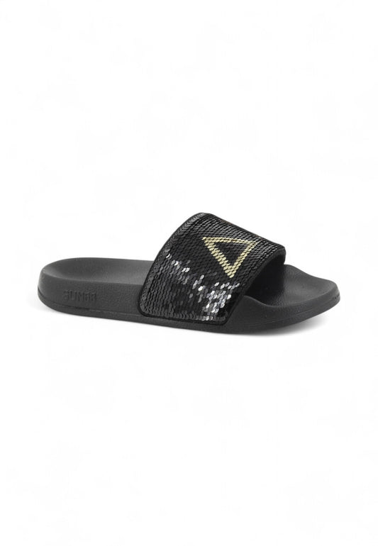 SUN68 Ciabatte Donna Nero Oro Paillettes X35203-PE25-1143