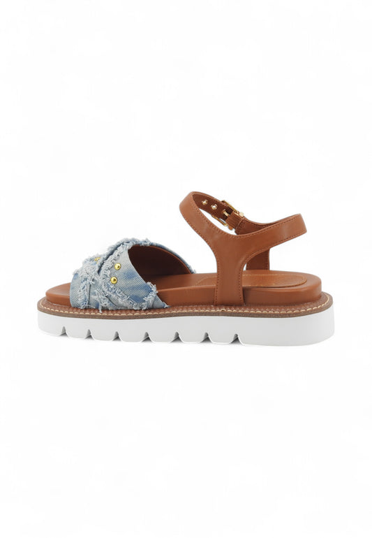CAFENOIR Sandali Donna Marrone Azzurro Borchie C1GM9102-PE25-B017
