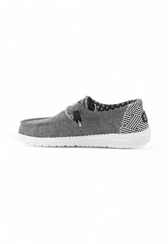 HEY DUDE Stringate Sportive Donna Grigio Bianco HD.40059-PE25-09U