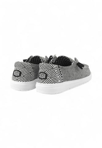 HEY DUDE Stringate Sportive Donna Grigio Bianco HD.40059-PE25-09U