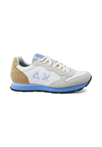 SUN68 Sneakers Uomo Bianco Beige Azzurro Z35108-PE25-01