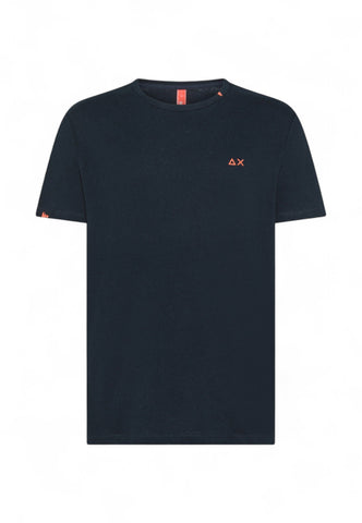 SUN68 T-Shirt Uomo Blu Arancione T35146-PE25-07