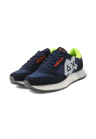 SUN68 Sneakers Uomo Blu Grigio Giallo Z35113-PE25-07