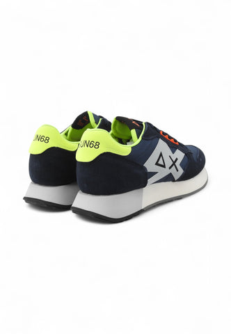 SUN68 Sneakers Uomo Blu Grigio Giallo Z35113-PE25-07