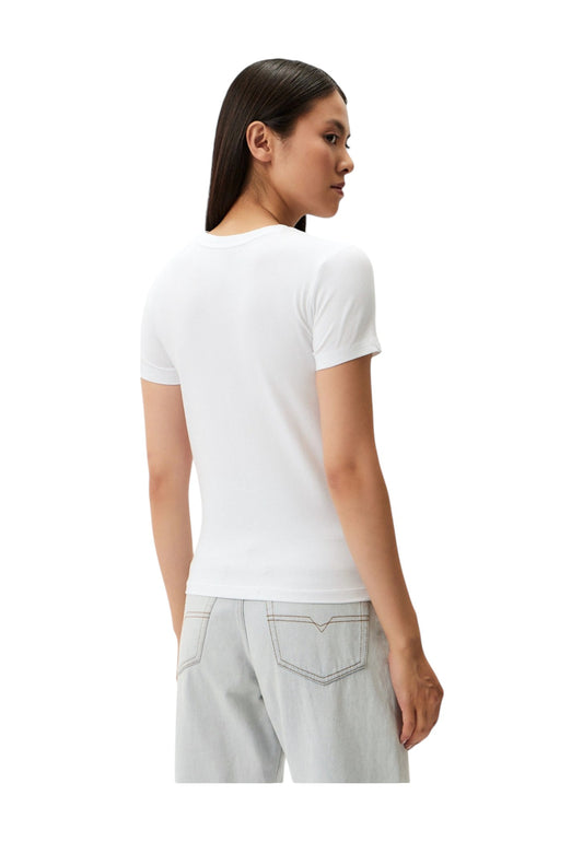 GUESS T-Shirt Donna Bianco Nero W4YI01J1314-PE25-G011