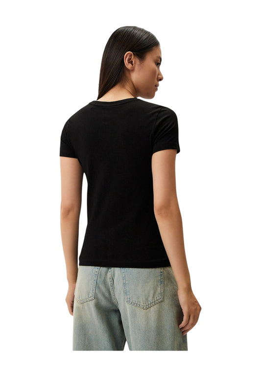 GUESS T-Shirt Donna Nero Bianco W4YI01J1314-PE25-JBLK