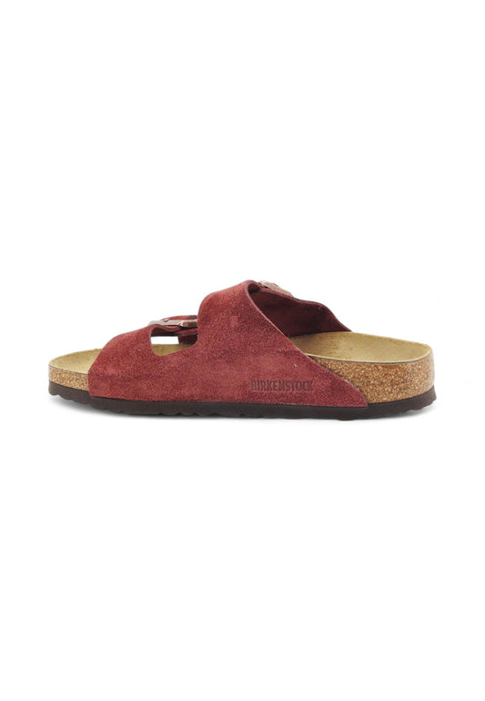 BIRKENSTOCK Arizona Suede Ciabatte Donna Bordeaux 1028331-PE25