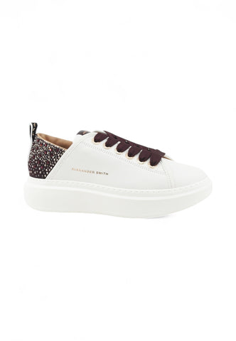 ALEXANDER SMITH Sneakers Donna Bianco Bordeaux Strass ASBCWYW-0506-WDX-AI26
