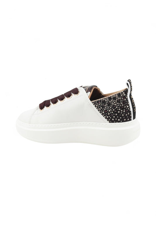 ALEXANDER SMITH Sneakers Donna Bianco Bordeaux Strass ASBCWYW-0506-WDX-AI26