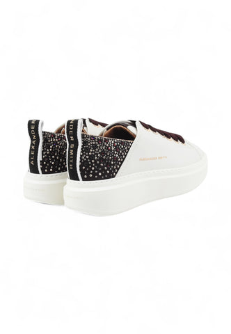ALEXANDER SMITH Sneakers Donna Bianco Bordeaux Strass ASBCWYW-0506-WDX-AI26