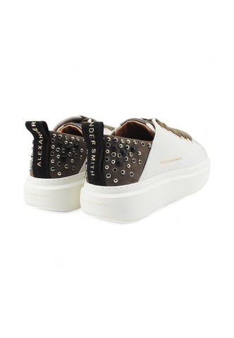 ALEXANDER SMITH Sneakers Donna Bianco Marrone Borchie ASBCWYW-0088-WDB-AI26