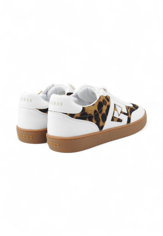 GUESS Sneakers Donna Bianco Animalier FLTNC2PEL12-AI26-LEOPA