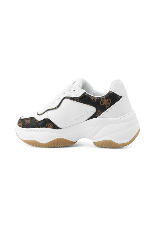 GUESS Sneakers Donna Bianco Marrone FLTHPYFAL12-AI26-WHIBR
