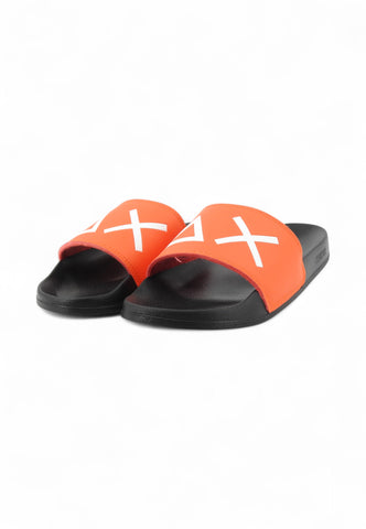 SUN68 Ciabatte Uomo Nero Rosso X35101-PE25-1192