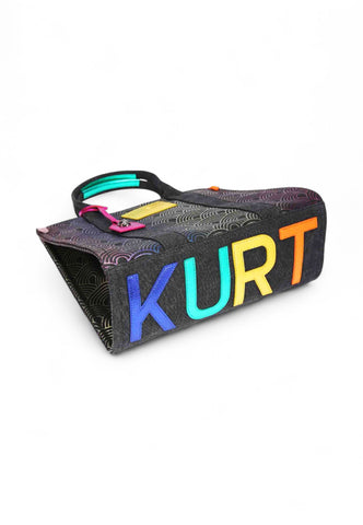 KURT GEIGER Borsa Shopper Donna Nero Viola Multicolor 9544109609-AI26
