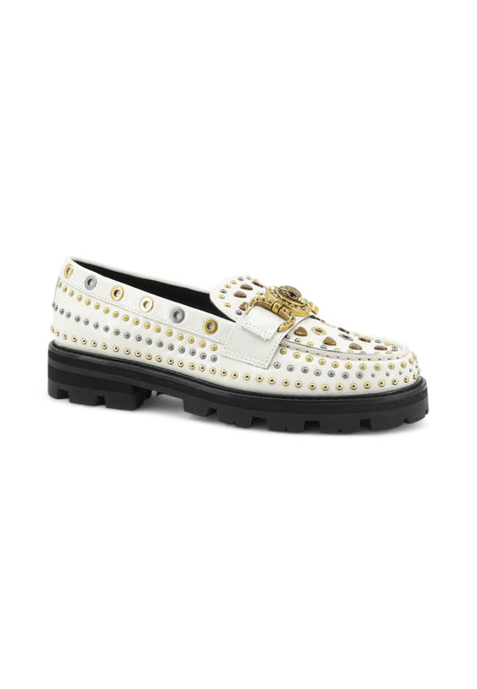 KERT GEIGER Mocassini Donna Bianco Borchie 4737444309-AI26