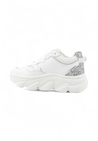 LIU JO Sneakers Donna Bianco Argento Glitter BF5061PX78304370-AI26