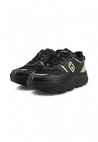 LIU JO Sneakers Donna Nero Oro Glitter BF5061PX783S1189-AI26