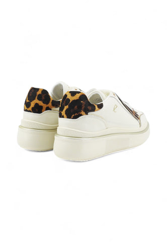 CAFE NOIR Sneakers Donna Bianco Animalier Frange C1DS1007-AI26-W093