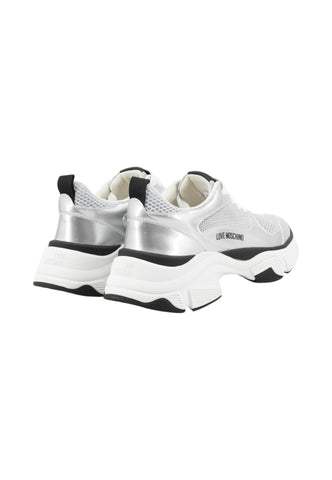 LOVE MOSCHINO Sneakers Donna Argento Nero Bianco JA15246G1NIQE90A-AI26