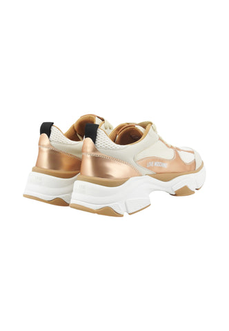 LOVE MOSCHINO Sneakers Donna Bianco Beige Rosa JA15246G1NIQD12A-AI26