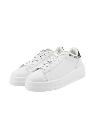 LOVE MOSCHINO Sneakers Donna Bianco Nero JA15525G1NIA110A-AI26