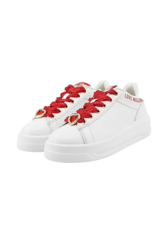LOVE MOSCHINO Sneakers Donna Bianco Rosso JA15165G1NIA010X-AI26