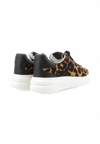 GUESS Sneakers Donna Nero Animalier FLTEL8LEA12-AI26-TAN